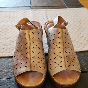Born Beige Women's Mules with Perforated Design